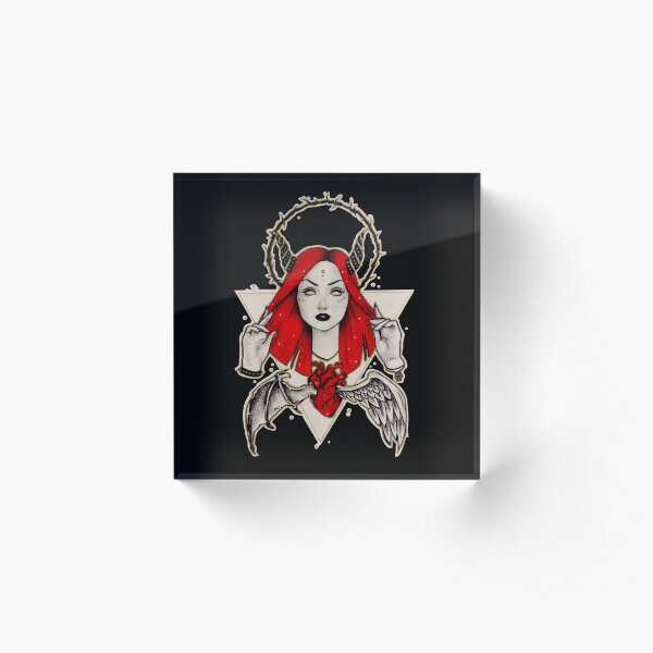 Demon of Hearts Acrylic Block