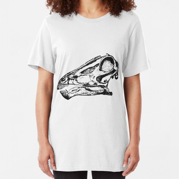 Dinosaurier Schädel Slim Fit T-Shirt