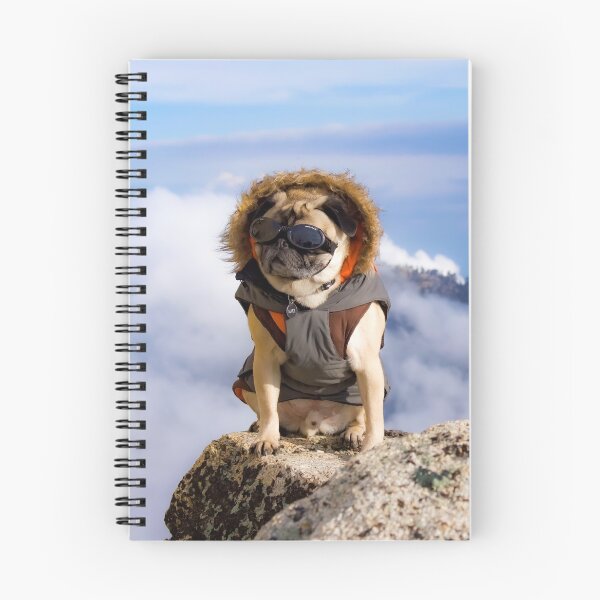 Item preview, Mack the Mountain Climbing Pug designed and sold by pugventurephoto.