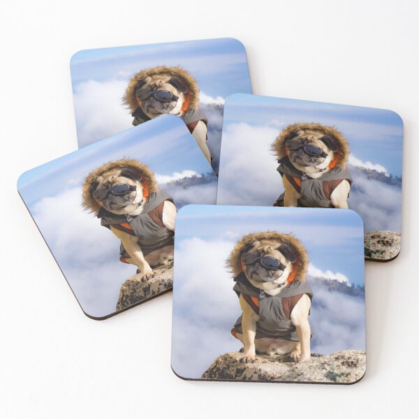 Item preview, Mack the Mountain Climbing Pug designed and sold by pugventurephoto.