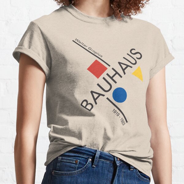 Bauhaus Movement Poster Artwork, 1919 Walter Gropius Reproduction, tshirt, tee, jersey, poster, artwork Classic T-Shirt