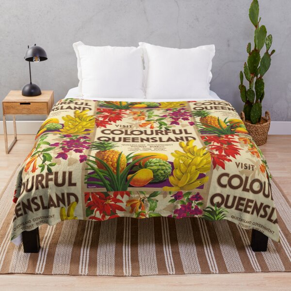 Item preview, Colourful Queensland Australia Tropical Fruit and Flora Poster designed and sold by karwilberevivalcollection.