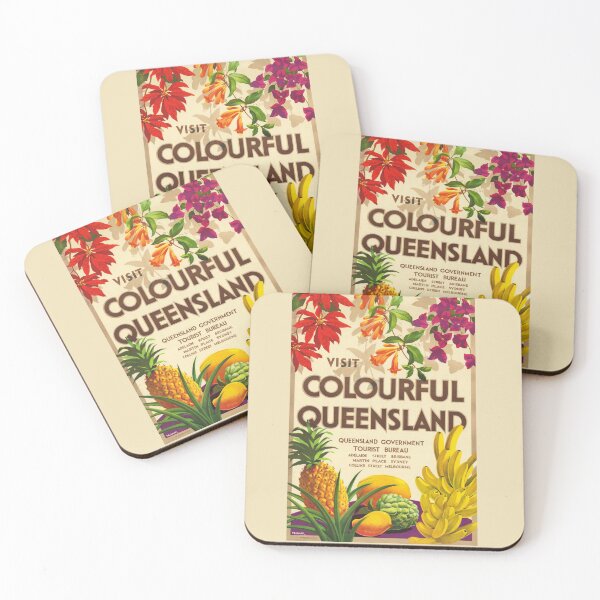 Item preview, Colourful Queensland Australia Tropical Fruit and Flora Poster designed and sold by karwilberevivalcollection.