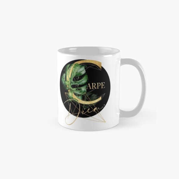 Carpe Diem – Inspiring quote in gold. Classic Mug