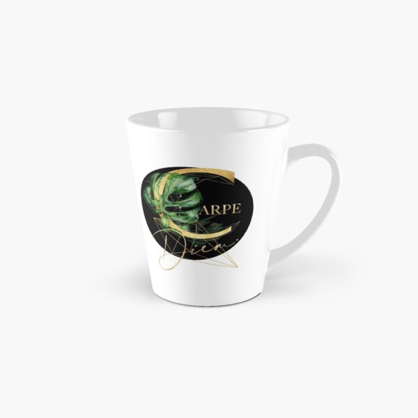 Carpe Diem – Inspiring quote in gold. Tall Mug