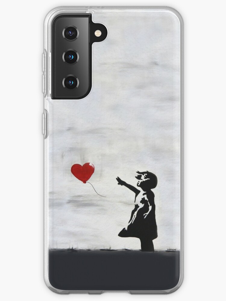 Banksy Girl With Heart Balloon Graffiti Original Wall Street Art Hd High Quality Online Store Case Skin For Samsung Galaxy By Iresist Redbubble