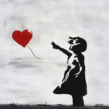 Hver uge timeren det er smukt Banksy Girl with heart balloon graffiti ORIGINAL WALL street art HD HIGH  QUALITY ONLINE STORE" Tapestry for Sale by iresist | Redbubble
