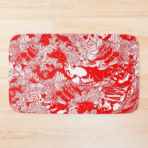 Item preview, Big waves Red designed and sold by fakeface.