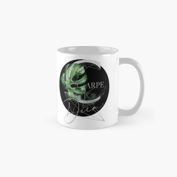 Carpe Diem – Inspiring quote in silver Classic Mug