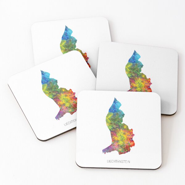 Item preview, Liechtenstein Watercolor Map designed and sold by ArtPrints.