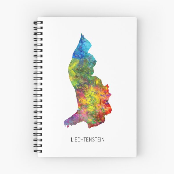 Item preview, Liechtenstein Watercolor Map designed and sold by ArtPrints.