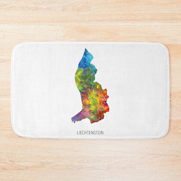 Item preview, Liechtenstein Watercolor Map designed and sold by ArtPrints.