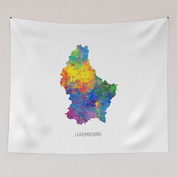 Item preview, Luxembourg Watercolor Map designed and sold by ArtPrints.