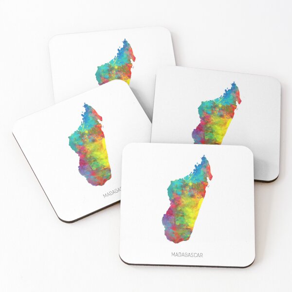 Item preview, Madagascar Watercolor Map designed and sold by ArtPrints.