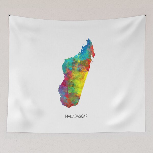 Item preview, Madagascar Watercolor Map designed and sold by ArtPrints.