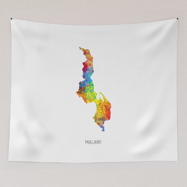 Item preview, Malawi Watercolor Map designed and sold by ArtPrints.