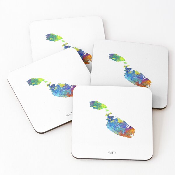 Item preview, Malta Watercolor Map designed and sold by ArtPrints.
