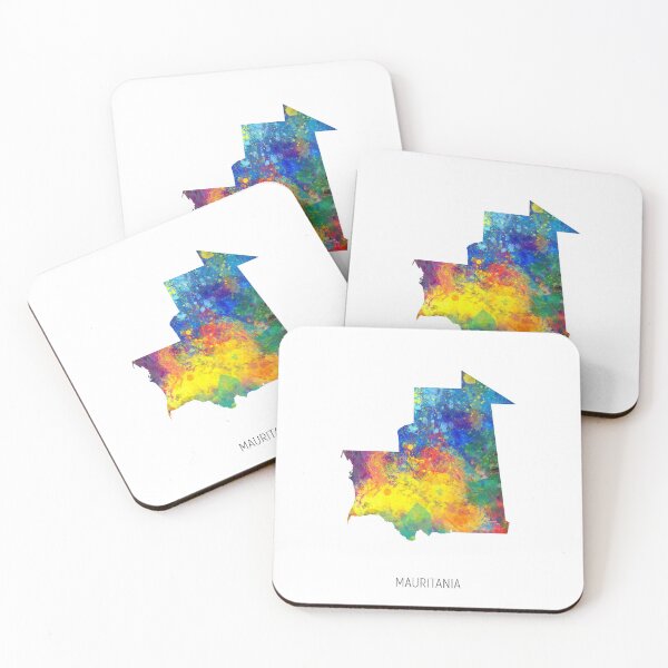 Item preview, Mauritania Watercolor Map designed and sold by ArtPrints.