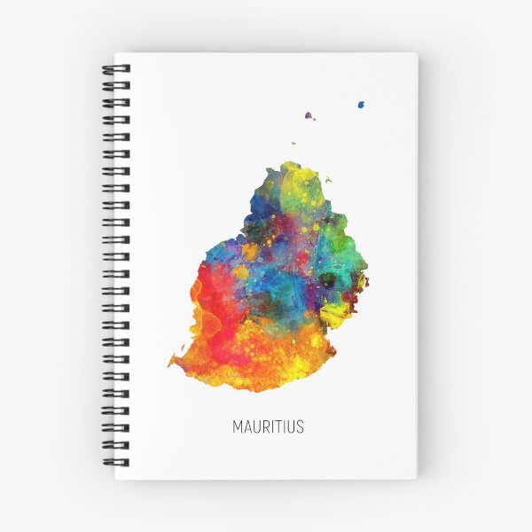 Item preview, Mauritius Watercolor Map designed and sold by ArtPrints.