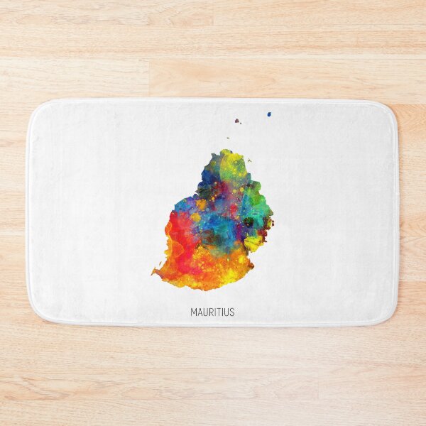 Item preview, Mauritius Watercolor Map designed and sold by ArtPrints.