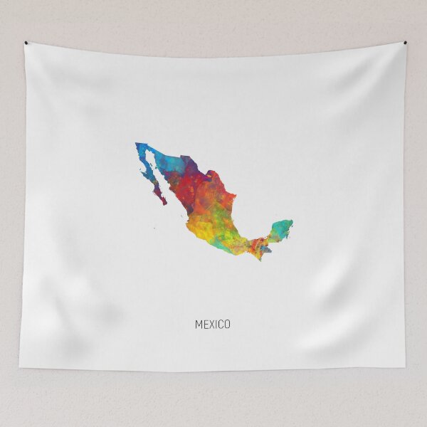 Item preview, Mexico Watercolor Map designed and sold by ArtPrints.