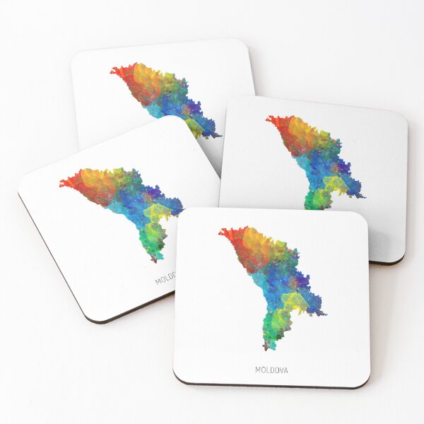 Item preview, Moldova Watercolor Map designed and sold by ArtPrints.