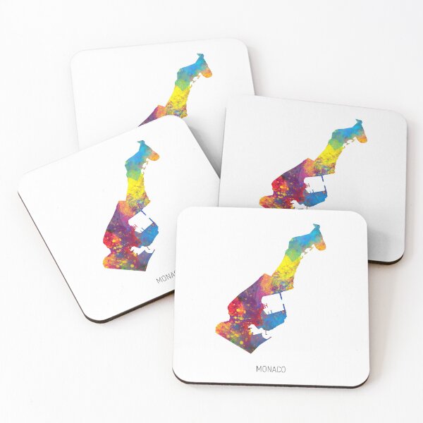 Item preview, Monaco Watercolor Map designed and sold by ArtPrints.