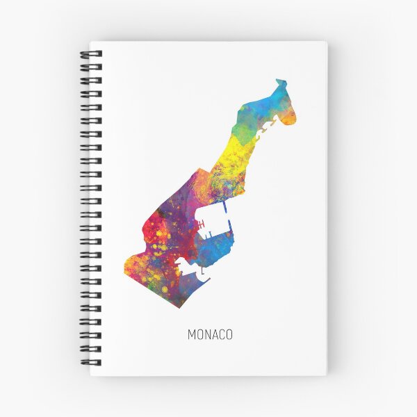 Item preview, Monaco Watercolor Map designed and sold by ArtPrints.