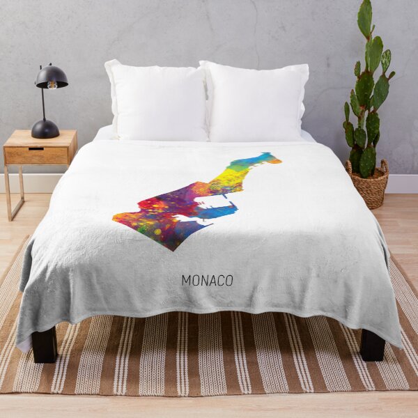 Item preview, Monaco Watercolor Map designed and sold by ArtPrints.
