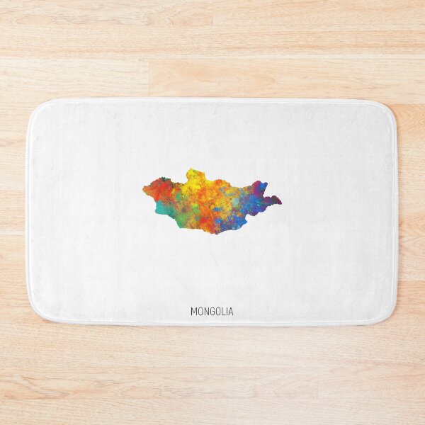Item preview, Mongolia Watercolor Map designed and sold by ArtPrints.