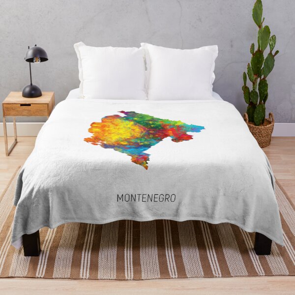 Item preview, Montenegro Watercolor Map designed and sold by ArtPrints.