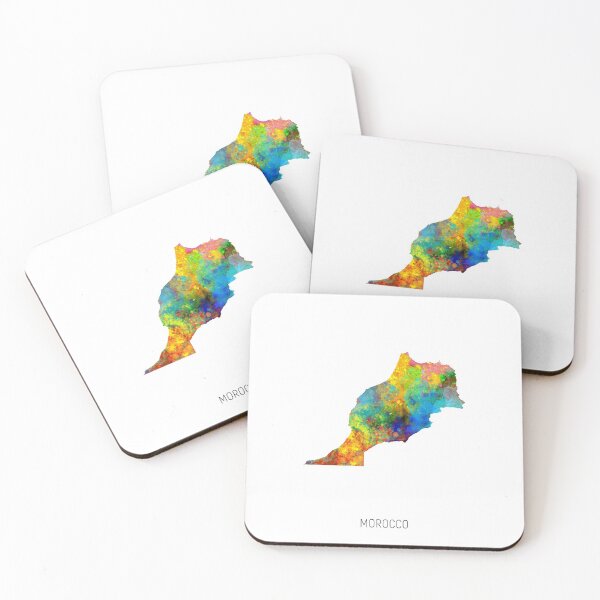 Item preview, Morocco Watercolor Map designed and sold by ArtPrints.