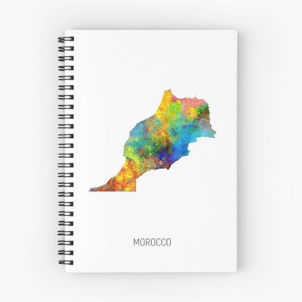 Item preview, Morocco Watercolor Map designed and sold by ArtPrints.