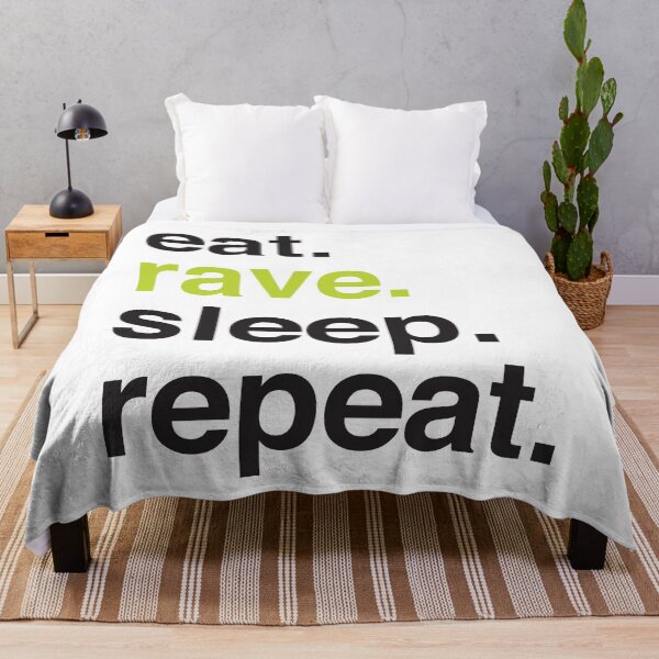 Item preview, Eat. Rave. Sleep. Repeat - in Green I designed and sold by Katherine Ann.