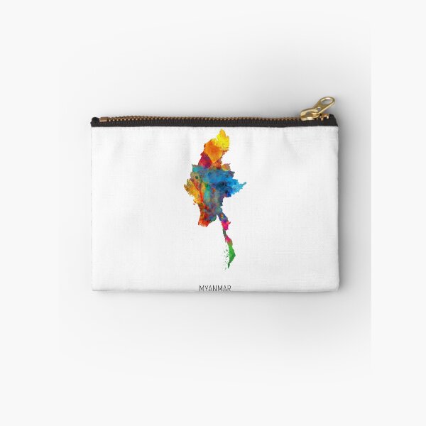 Item preview, Myanmar Watercolor Map designed and sold by ArtPrints.