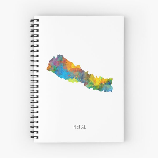 Item preview, Nepal Watercolor Map designed and sold by ArtPrints.