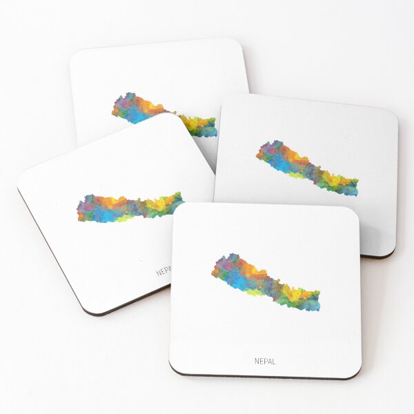 Item preview, Nepal Watercolor Map designed and sold by ArtPrints.