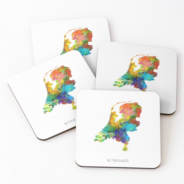 Item preview, Netherlands Watercolor Map designed and sold by ArtPrints.