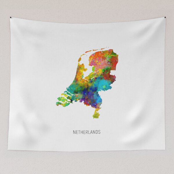 Item preview, Netherlands Watercolor Map designed and sold by ArtPrints.