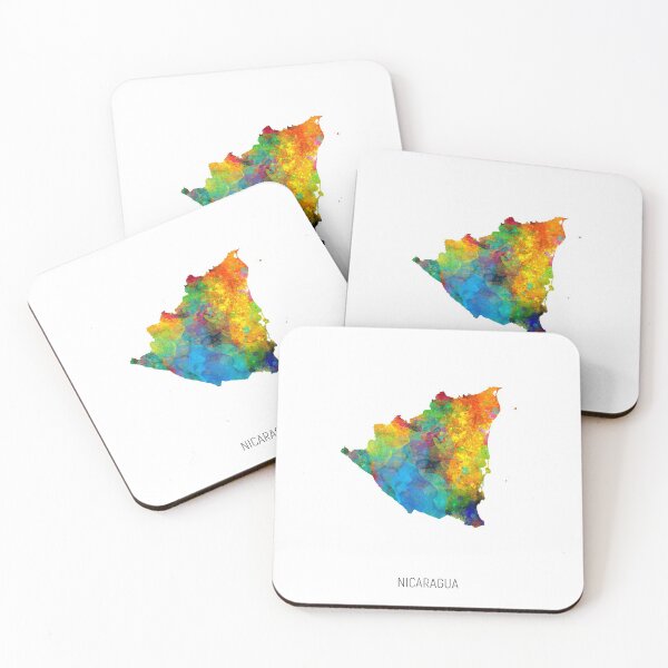 Item preview, Nicaragua Watercolor Map designed and sold by ArtPrints.