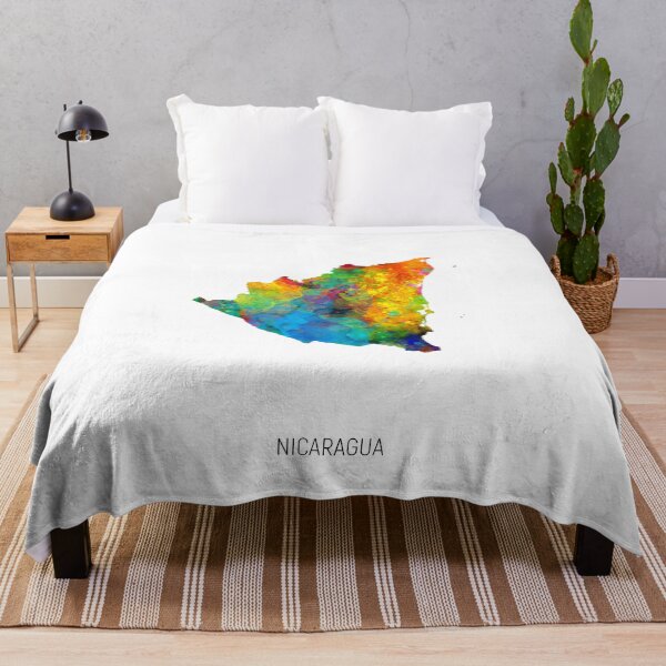 Item preview, Nicaragua Watercolor Map designed and sold by ArtPrints.