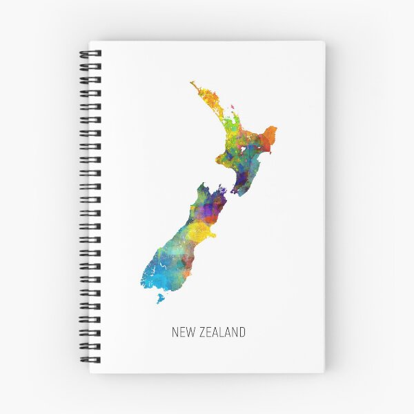 Artikelvorschau, New Zealand Watercolor Map entworfen und verkauft von ArtPrints.