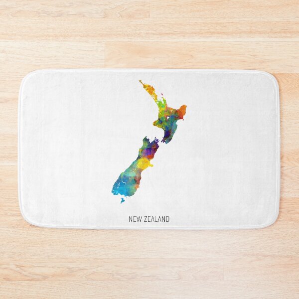 Artikelvorschau, New Zealand Watercolor Map entworfen und verkauft von ArtPrints.