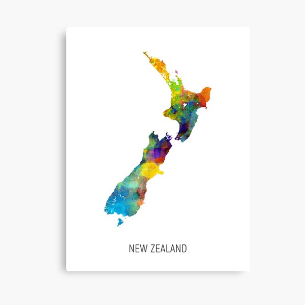 Item preview, New Zealand Watercolor Map designed and sold by ArtPrints.