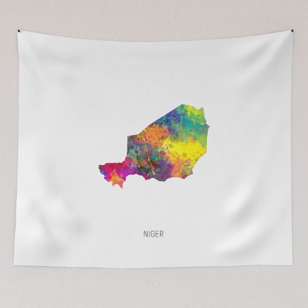 Item preview, Niger Watercolor Map designed and sold by ArtPrints.