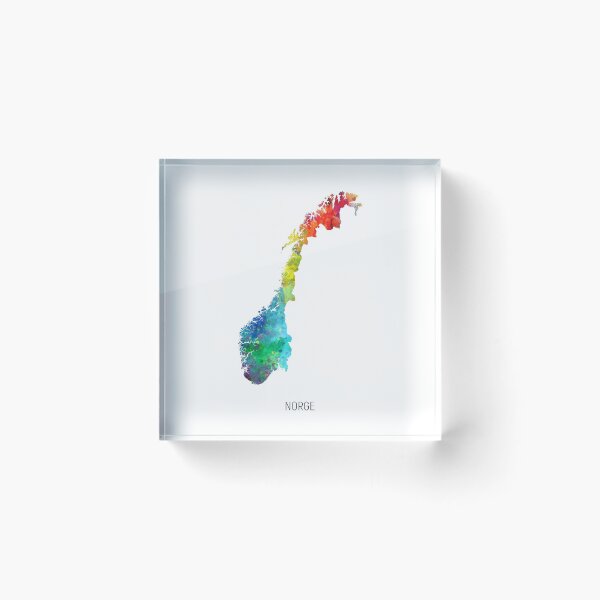 Item preview, Norge Watercolor Map designed and sold by ArtPrints.