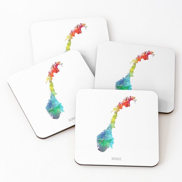 Item preview, Norge Watercolor Map designed and sold by ArtPrints.
