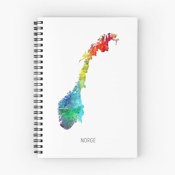Item preview, Norge Watercolor Map designed and sold by ArtPrints.