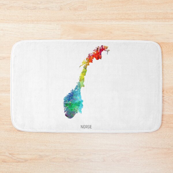 Item preview, Norge Watercolor Map designed and sold by ArtPrints.