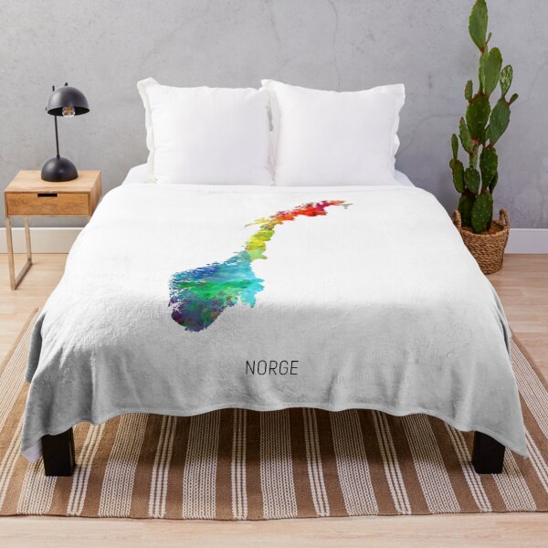 Item preview, Norge Watercolor Map designed and sold by ArtPrints.